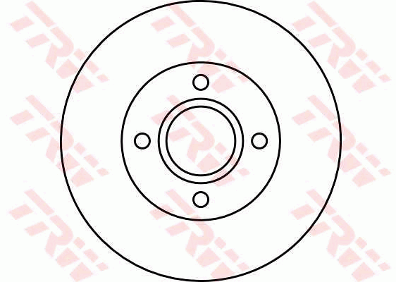 TRW Brake Rotor 258mm Front DF4036S