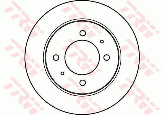 TRW Brake Rotor 258mm Rear DF4122S