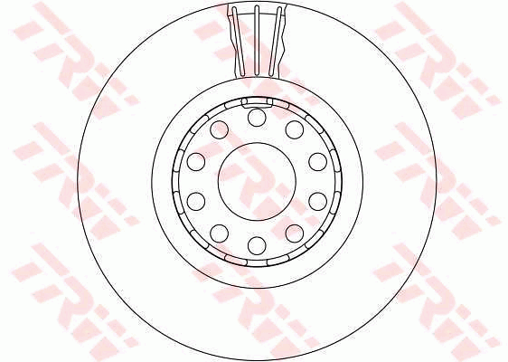 TRW Brake Rotor 258mm Front DF4125S