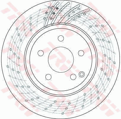 TRW Brake Rotor 312mm Front DF4149S