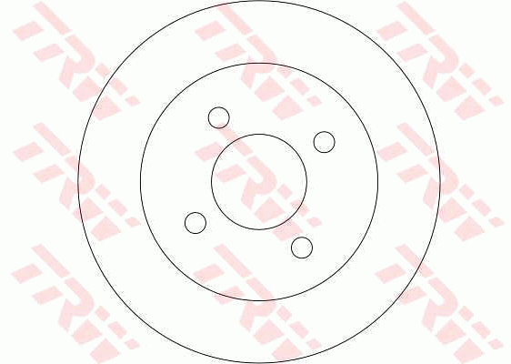 TRW Brake Rotor 252mm Front DF4254S