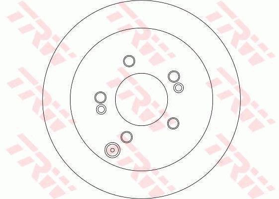 TRW Brake Rotor 284mm Rear DF4287S