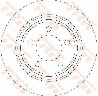TRW Brake Rotor Rear DF4420S