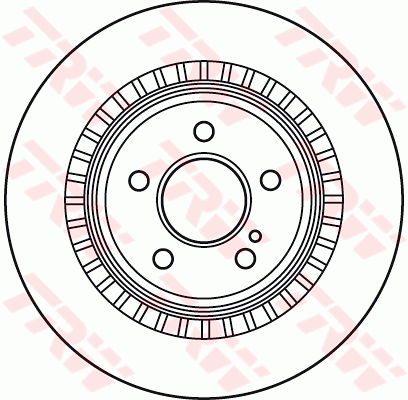 TRW Brake Rotor Rear DF4916S