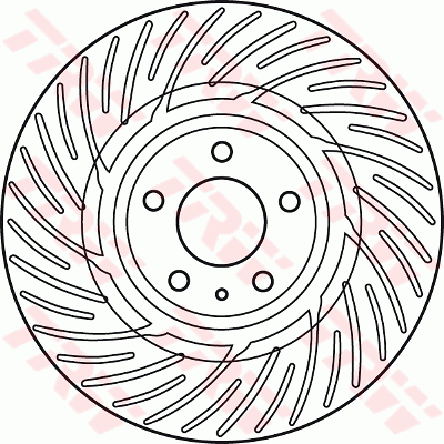 TRW Brake Rotor Front Single DF6014S