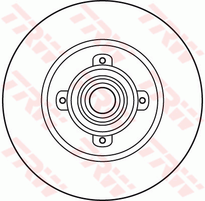TRW Brake Rotor 249mm Rear DF6042BS
