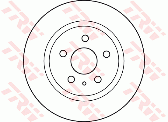 TRW Brake Rotor Pair Rear DF6112S