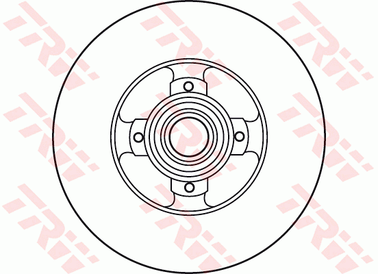 TRW Brake Rotor 268mm Rear DF6128BS