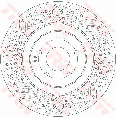 TRW Brake Rotor 330mm Front DF6153S