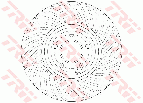 TRW Brake Rotor 322mm Front DF6195S