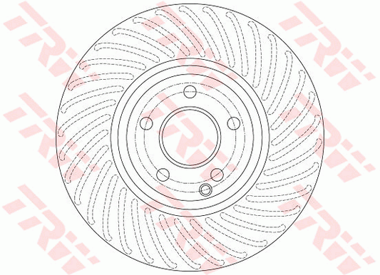 TRW Brake Rotor 322mm Front DF6195S
