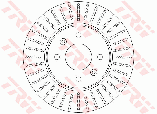 TRW Brake Rotor 256mm Front DF6198S