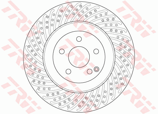 TRW Brake Rotor 350mm Front DF6242S