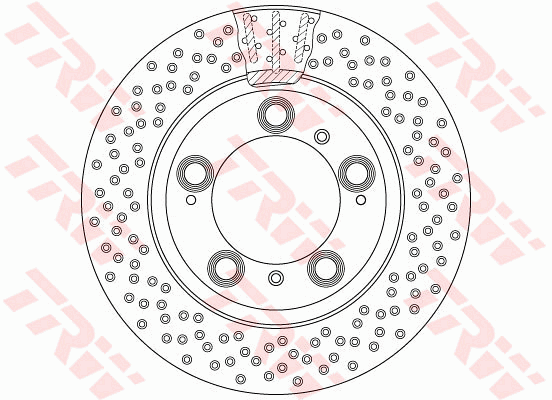 TRW Brake Rotor 299mm Rear DF6337S