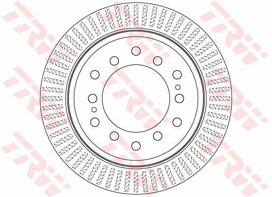 TRW Brake Rotor 312mm Rear DF6342S
