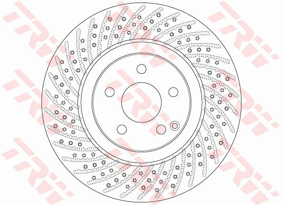 TRW Brake Rotor 330mm Front DF6433S