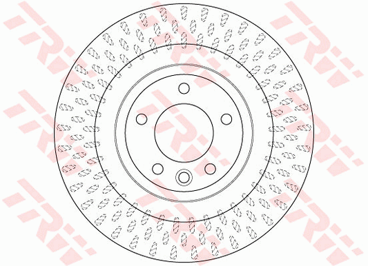 TRW Brake Rotor 350mm Rear DF6528S