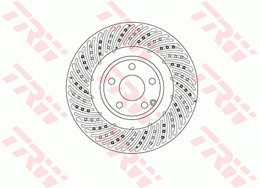 TRW Brake Rotor 344mm Front DF6674S