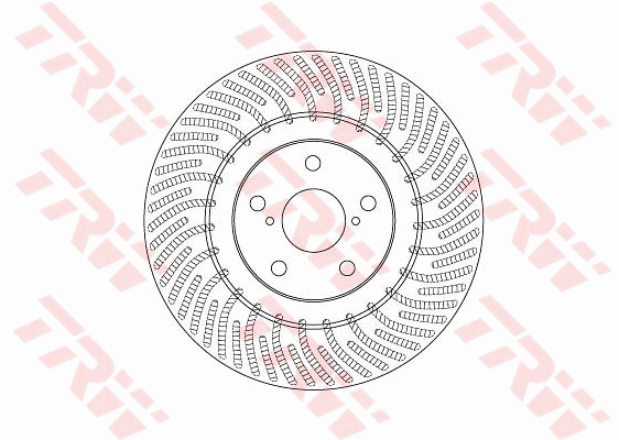 TRW Brake Rotor 334mm Front LH DF6692S