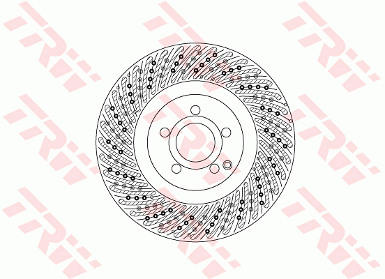 TRW Brake Rotor 344mm Front DF6775S