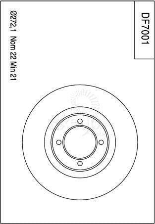 TRW Brake Rotor 272.1mm Front DF7001S