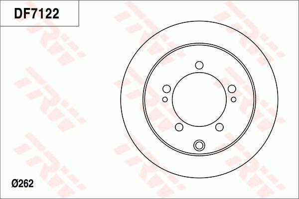 TRW Brake Rotor Rear DF7122S