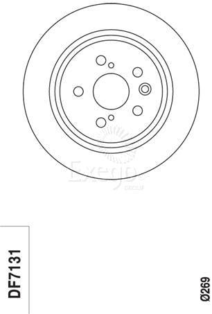 TRW Brake Rotor 269mm Rear DF7131S