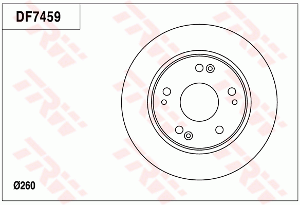 TRW Brake Rotor Rear DF7459S