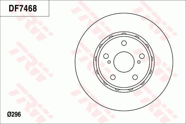 TRW Brake Rotor 295.52mm Front DF7468S