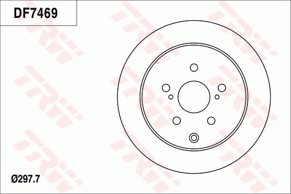 TRW Brake Rotor 297.55mm Rear DF7469S