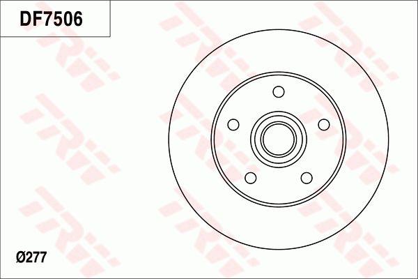TRW Brake Rotor 276mm Front DF7506S