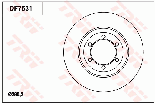TRW Brake Rotor 280mm Front DF7531S