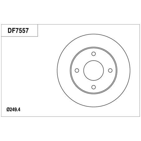 TRW Brake Rotor 250mm Front DF7557S