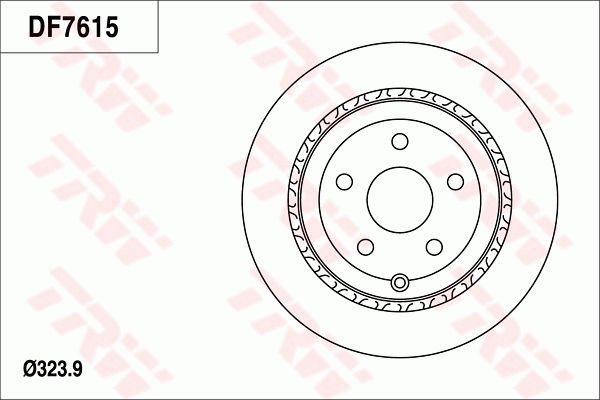 TRW Brake Rotor 324mm Rear DF7615S