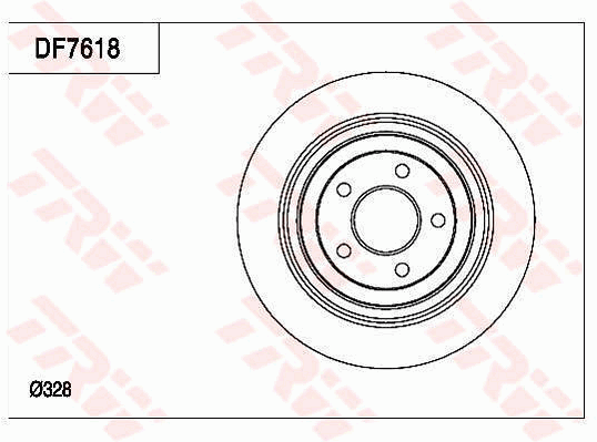 TRW Brake Rotor Rear DF7618S