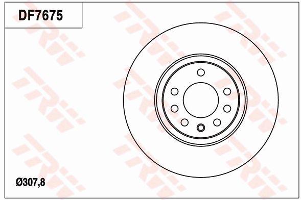 TRW Brake Rotor 308mm Front DF7675S