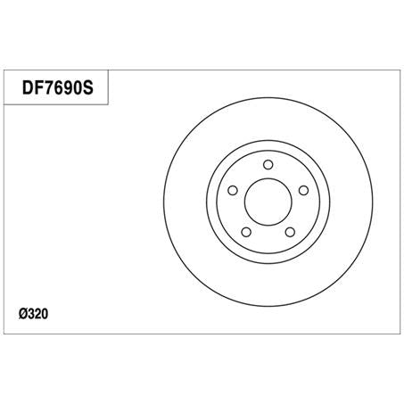 TRW Brake Rotor 320mm Front DF7690S