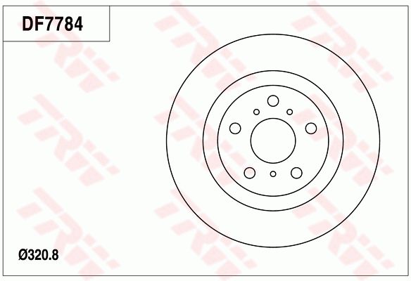 TRW Brake Rotor 321mm Front DF7784S