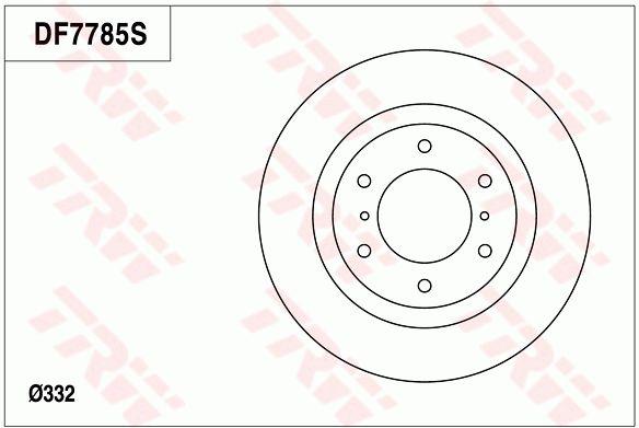 TRW Brake Rotor Front DF7785S