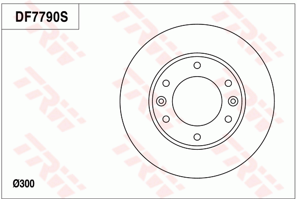 TRW Brake Rotor Single 300mm Front DF7790S
