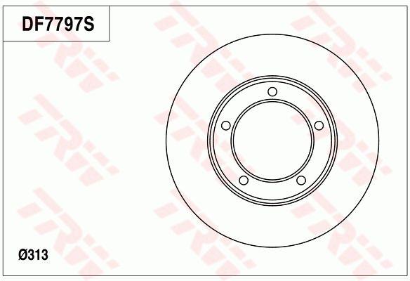 TRW Brake Rotor 312mm Front DF7797S