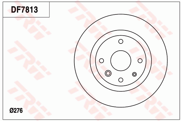 TRW Brake Rotor Single 276mm Rear DF7813S