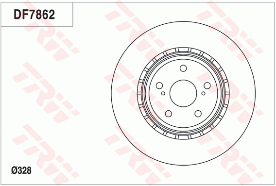 TRW Brake Rotor 328mm Front DF7862S