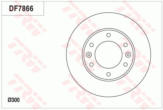 TRW Brake Rotor 300mm Front DF7866S