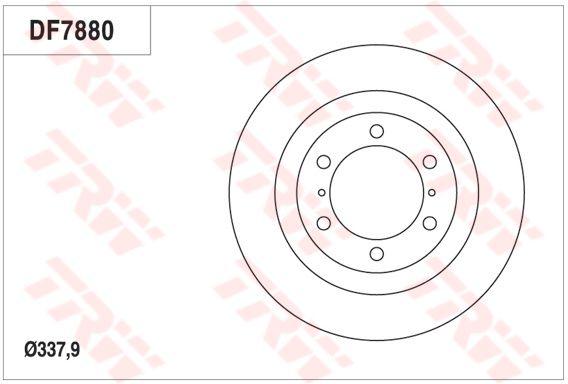 TRW Brake Rotor Front DF7880S