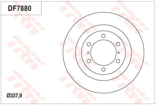 TRW Brake Rotor Front DF7880S