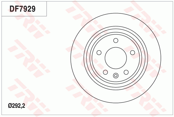 TRW Brake Rotor 292.2mm Rear DF7929S