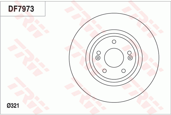 TRW Brake Rotor 321mm Front DF7973S