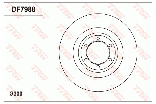 TRW Brake Rotor 300mm Front DF7988S