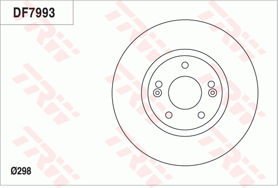 TRW Brake Rotor Single 298mm Front DF7993S